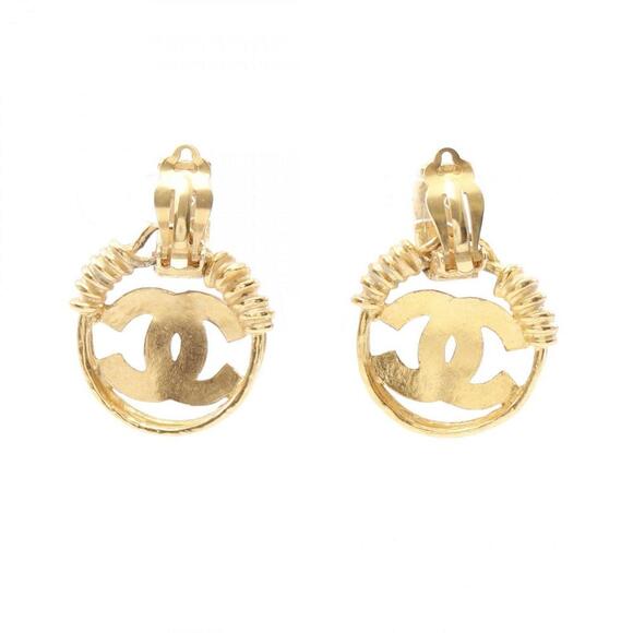 CHANEL Gold Logo Earrings - Picture 3 of 7